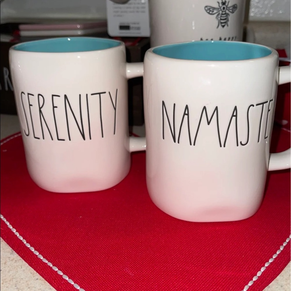 Rae Dunn serenity & namaste mugs